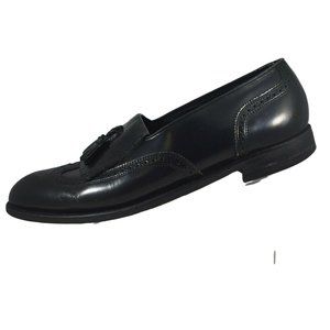 Florsheim Black Shoes Mens 10 D Leather Wingtip Brogue Tassel Kiltie Loafers